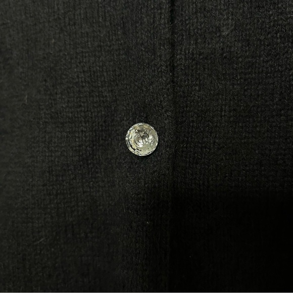 Apt 9 Angora Sweater Crystal Buttons Rhinestone Blackk Size Small - Picture 7 of 9